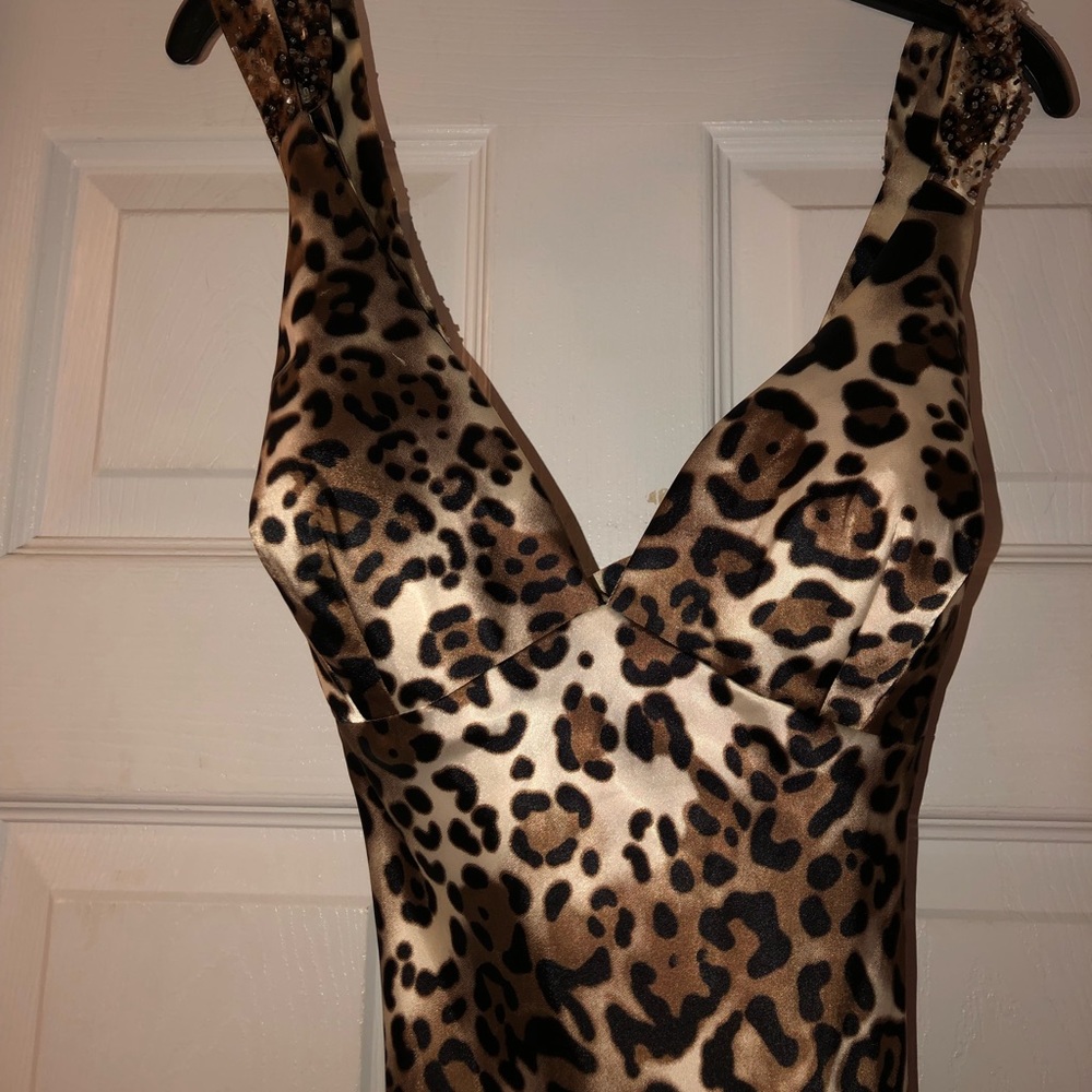 Leopard print long dress